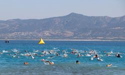 Salda Gölü'nde triatlon heyecanı