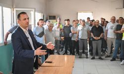 Başkan Eşki'den alev savaşçılarına teşekkür ziyareti