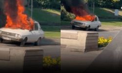 TBMM önünde 'Beyaz Toros' yangını