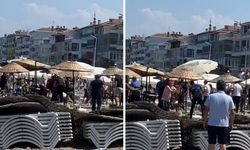 Halk plajında ücretli şezlong kavgası: Zabıta ile para toplayanlar birbirine girdi.