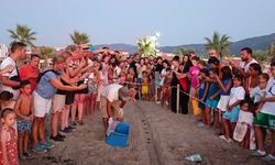 Kuşadası’nda caretta caretta yavruları denizle buluştu
