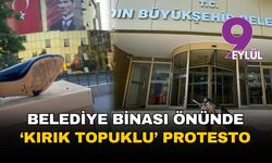 Aydın Büyükşehir Belediye Binası önünde 'kırık topuklu' protesto!
