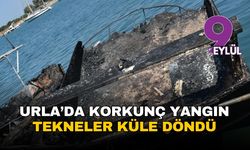 Urla'da korkunç yangın: Tekneler küle döndü