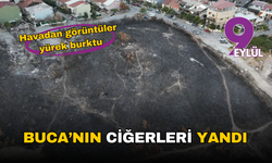 İzmir Buca’nın ciğerleri yandı: Havadan görüntüler yürek burktu!
