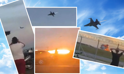 Polonya'da F-16 düştü... O anlar kamerada