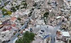 Kapadokya’da peribacası çöktü