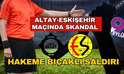 Türkiye'de bu da oldu! Altay- Eskişehirspor maçı öncesi hakeme bıçaklı saldırı
