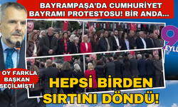 29 Ekim Cumhuriyet Bayramı protesto... Bir anda hepsi birden sırtını döndü!