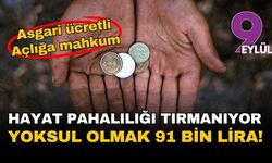 Hayat pahalılığı tırmanıyor: Yoksulluk sınırı 91 bin lirayı aştı, asgari ücret açlığa yetmiyor