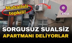 İzmir Güzelyalı'da deprem korkusu: Apartmanları deliyorlar
