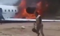 Uçak pistten çıktı! Bir de bakan vardı