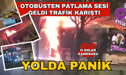 Yolda panik... ESHOT otobüsündeki patlama sesiyle yol birbirine girdi