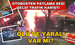 Yolda panik... ESHOT otobüsündeki patlama sesiyle yol birbirine girdi