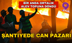 İzmir'de kabus! Şantiyede yangın paniği