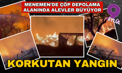 Menemen'deki çöp depolama alanında yangın çıktı