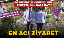 En acı ziyaret! Depremde 92 öğrencisini kaybetti, 24'ü hala kayıp