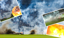 Küme düşen takımın taraftarları stadı yaktı