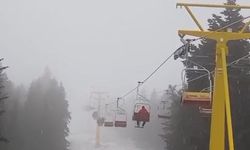 Uludağ'a kar yağdı