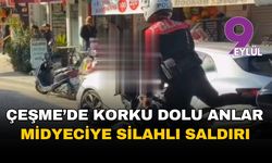 Çeşme çarşısında korku dolu anlar: Silah tutukluk yapınca facianın eşiğinden dönüldü