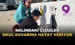 İzmir Torbalı'nın küçük dâhisi Atakan: Hafızasındaki çizgiler okul duvarlarına hayat veriyor