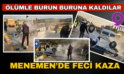 Menemen’de kontrolden çıkan otomobil takla attı: 2 yaralı!