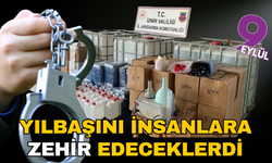 İzmir’de 1,5 milyon lira değerinde kaçak etil alkol ele geçirildi