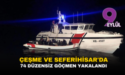 İzmir'de 74 düzensiz göçmen yakalandı
