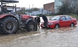 Ödemiş'te sağanak etkili oldu