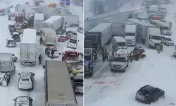 Otoyol savaş alanına döndü: 100'den fazla araç birbirine girdi