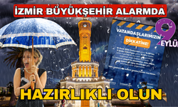 İzmir Büyükşehir Belediyesi'nden vatandaşlara kuvvetli yağış uyarısı