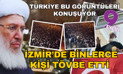 İzmir'deki "toplu tövbe" görüntüleri gündem oldu! Menzil Cemaati liderini binlerce kişi karşıladı