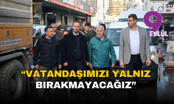 Eşki ve Güç’ten Bornova’da sel mesaisi: “Vatandaşımızı yalnız bırakmayacağız”