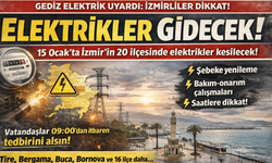 Gediz Elektrik uyardı: 15 Ocak’ta İzmir’in 20 ilçesinde planlı elektrik kesintisi