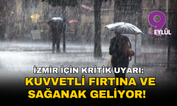 İzmir için kritik uyarı: Kuvvetli fırtına ve sağanak geliyor!