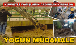 Kuvvetli yağışların ardından kırsalda yoğun müdahale