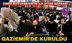 İzmir Büyükşehir Belediyesi ilk iftar sofrasını Gaziemir’de kurdu