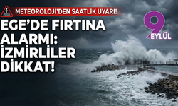 Ege Denizi'nde fırtına: İzmir için saatlik fırtına uyarısı