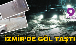 İzmir'de sağanak sonucu Gölcük Gölü taştı