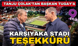 Türk futbolunun efsanesinden Başkan Tugay’a Karşıyaka Stadı teşekkürü