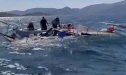 Bodrum'da yarı batık balıkçı teknesinden 7 kişi kurtarıldı