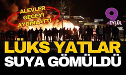 Bodrum’da marina yangını: 7 lüks motoryat sulara gömüldü