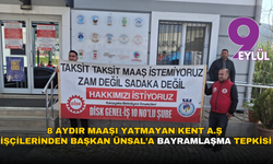 8 aydır maaşı yatmayan Kent A.Ş işçilerinden Başkan Ünsal’a 'bayramlaşma' tepkisi