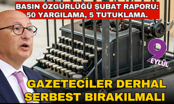 Basın özgürlüğü şubat raporu: 50 yargılama, 5 tutuklama... Gazeteciler derhal serbest bırakılmalı