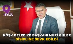 Köşk Belediye Başkanı Nuri Güler disipline sevk edildi