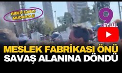 Polisten sert müdahale: Meslek Fabrikası önü savaş alanına döndü