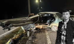 Genç sürücünün kazası acı sonla noktalandı: Bariyer aracı delip geçti