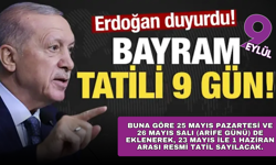 Bayram tatili kaç gün oldu? Cumhurbaşkanı açıkladı