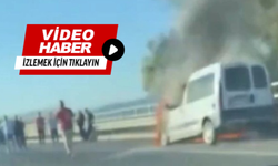 Bayram dönüşü korku dolu anlar: Otomobil seyir halindeyken alev aldı
