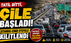 Tatil bitti, çile başladı: İstanbul-İzmir Otoyolu kilitlendi