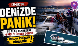 İzmir açıklarında korku dolu aakikalar: Su alan teknedeki 6 kişi son anda kurtarıldı